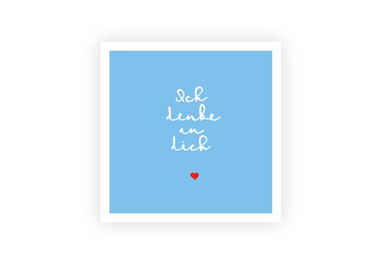 Ich denk an dich | Postkarte | Liebe