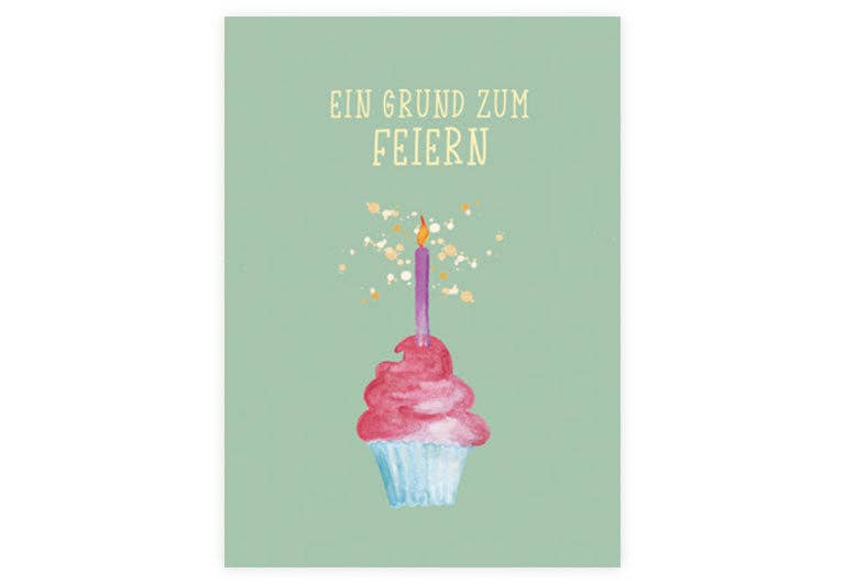 Postkarte Cupcake | Geburtstag | Pappkarte