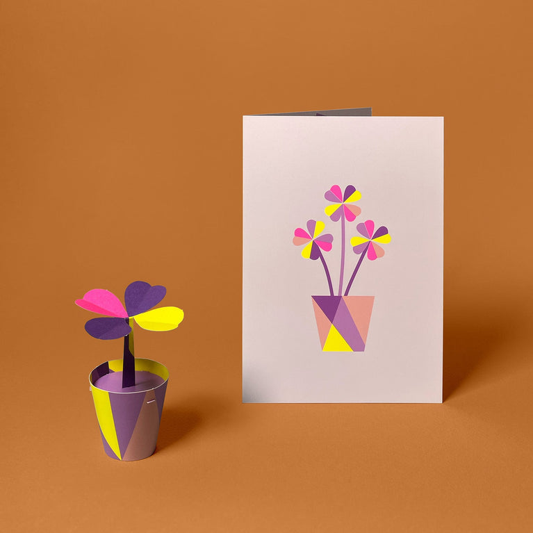 Mini Glücksklee | Postkarte | Faltpostkarte | Weihnachten