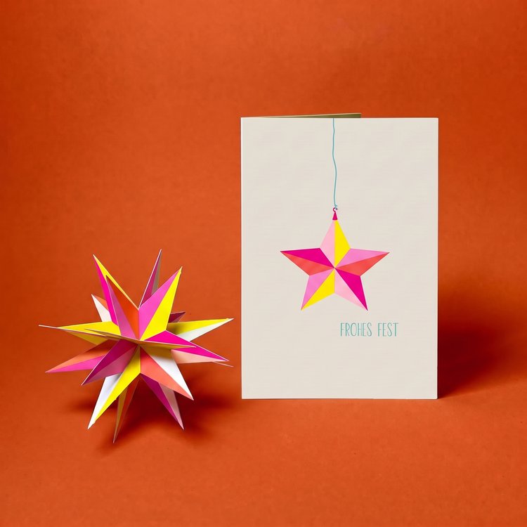 Winterstern | Postkarte | Faltpostkarte | Weihnachten