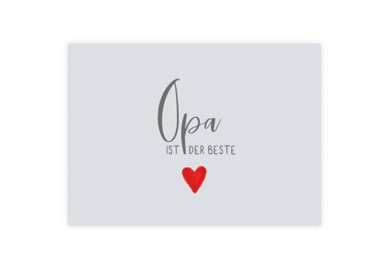 Postkarte Opa ist der Beste | Familie | Pappkarte