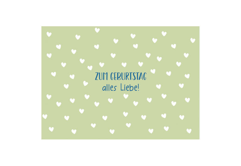 Zum Geburtstag alles Liebe | Postkarte | | Pappkarte