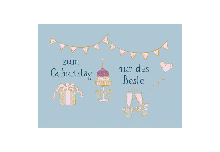 Zum Geburtstag | Postkarte | | Pappkarte