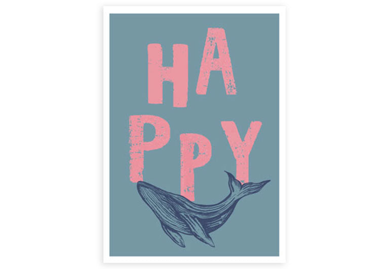 Happy Wal | Postkarte | Glück