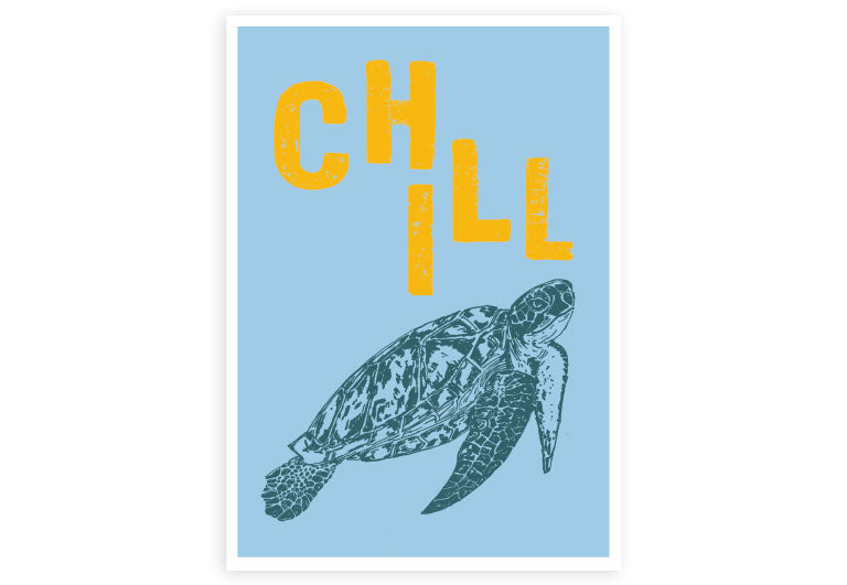 Chillkröte | Postkarte | Gruß | Prüfung