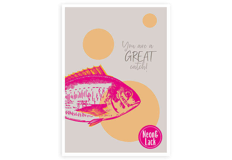 Fish | Neon Postkarte