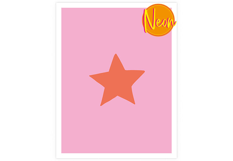 Stern | AuriCard | Neon Postkarte