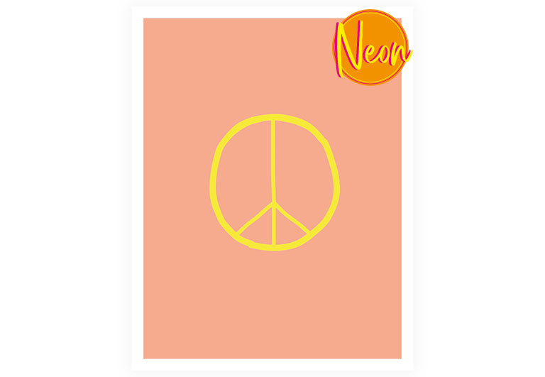 Peace | AuriCard | Neon Postkarte