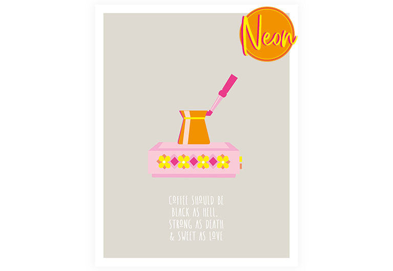Turkish Coffee | AuriCard | Neon Postkarte