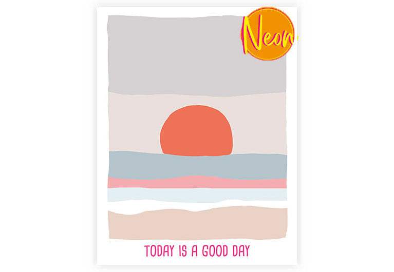 Today is a good day | AuriCard | Neon Postkarte | Motivation