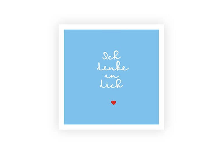 Ich denk an dich | Postkarte | Liebe