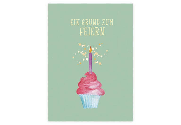 Postkarte Cupcake | Geburtstag | Pappkarte