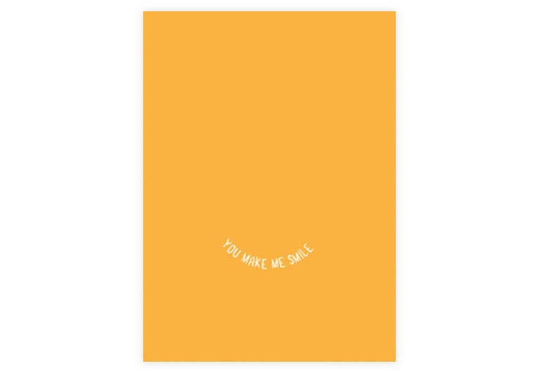 Postkarte Make me smile | Motivation | Freundschaft | Pappkarte