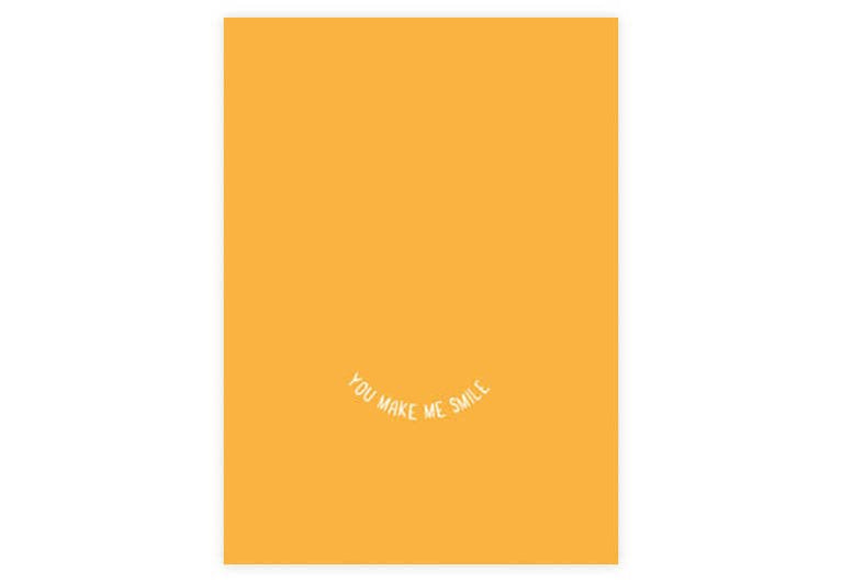 Postkarte Make me smile | Motivation | Freundschaft | Pappkarte