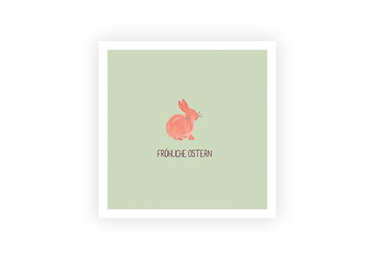 Aquarellhase | Postkarte | Ostern