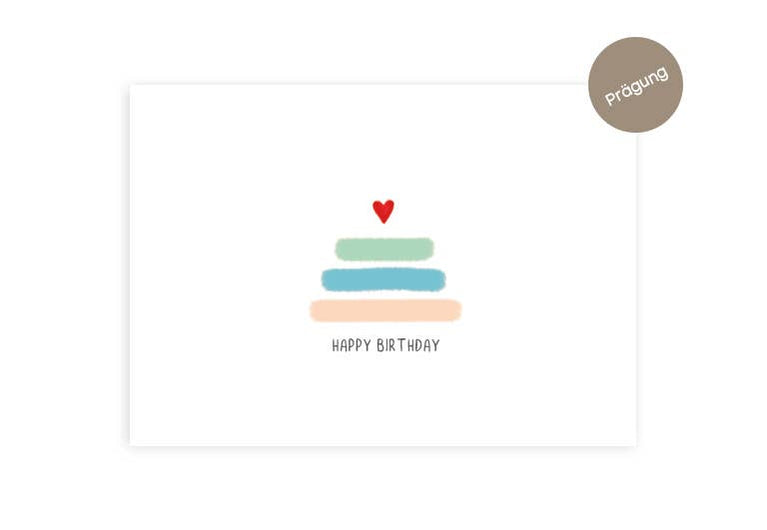 Torte Happy Birthday | Klappkarte | Geburtstag