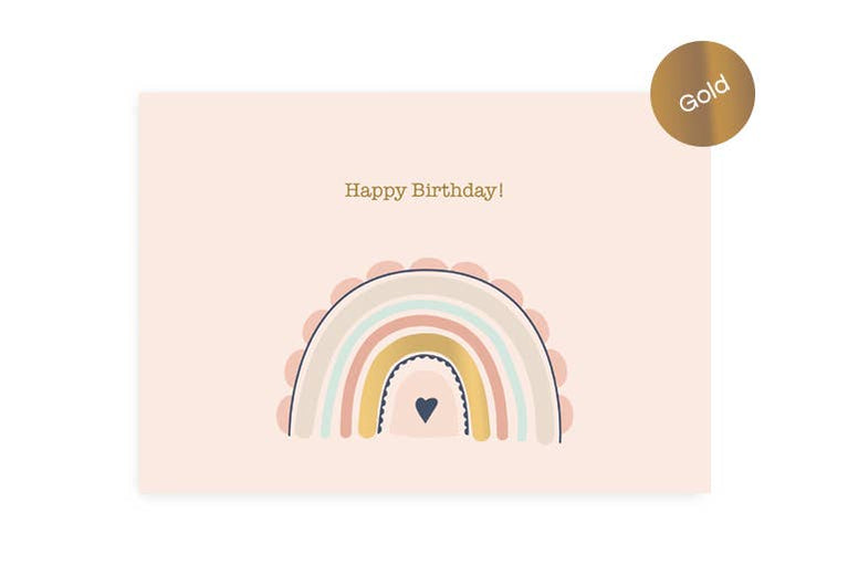 Regenbogen Happy Birthday | Klappkarte | Geburtstag