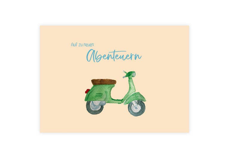 Postkarte Neue Abenteuer | Motivation | Reise | Pappkarte