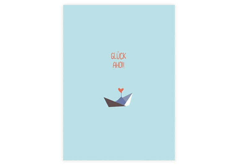 Postkarte Glück Ahoi | Glück | Pappkarte