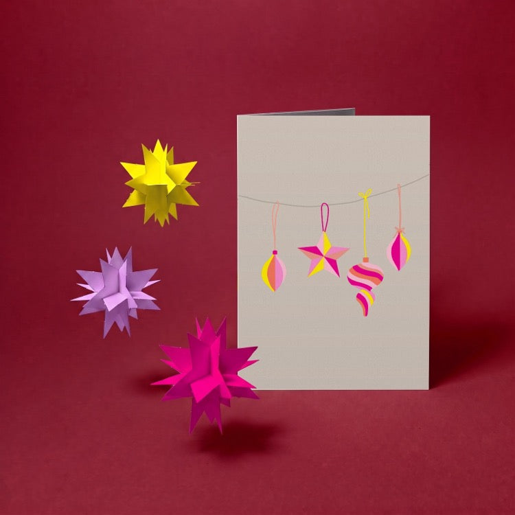 Drei Sterne | Postkarte | Faltpostkarte | Weihnachten