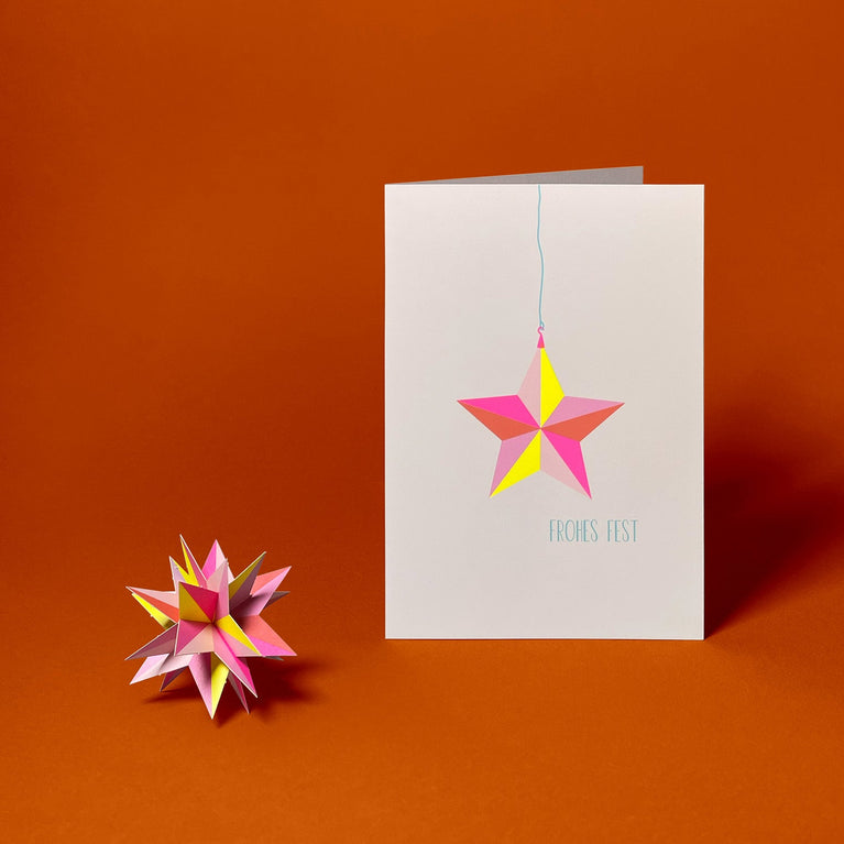 Mini Stern | Postkarte | Faltpostkarte | Weihnachten