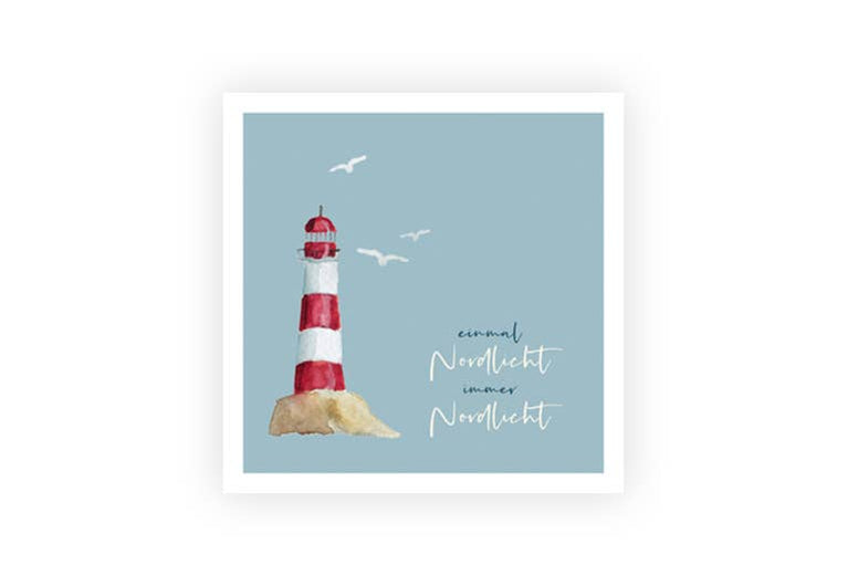 Nordlicht Leuchtturm | Postkarte