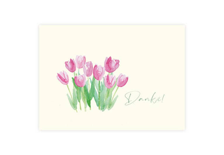 Postkarte Tulpen Danke | Pappkarte