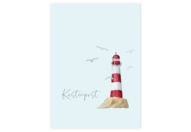 Postkarte Leutchturm | Küste | Pappkarte