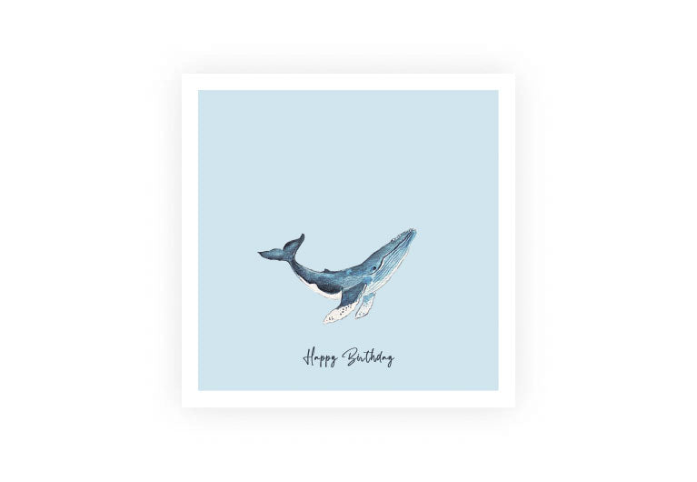Wal | Postkarte | Geburtstag