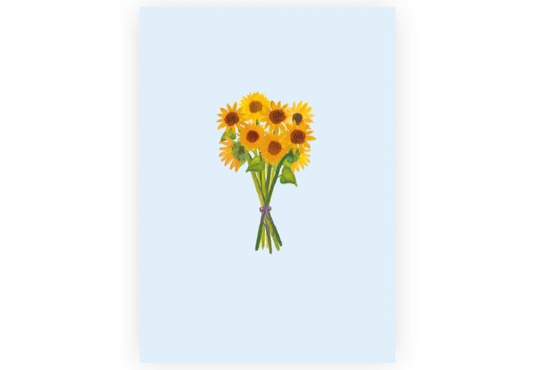 Postkarte Sonnenblumen | Motivation | Geburtstag | Pappkarte