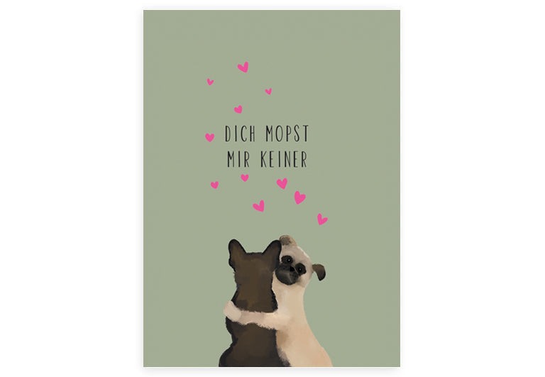Mopst mir keiner | Postkarte | Liebe | Pappkarte