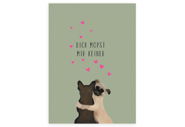 Mopst mir keiner | Postkarte | Liebe | Pappkarte