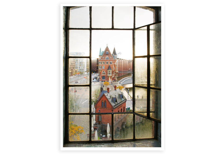 Hamburg Fenster Elbschlößchen | Postkarte