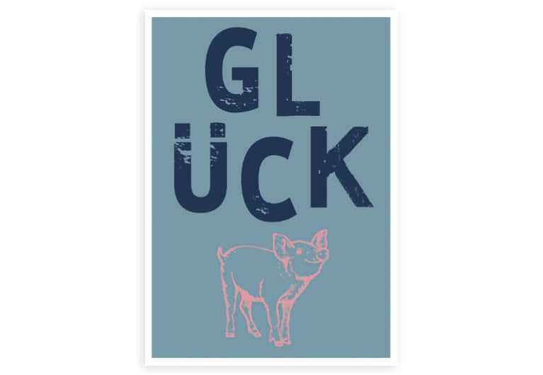 Glück | Postkarte