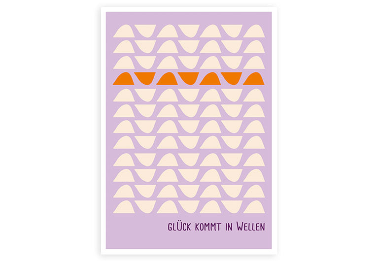 Glück Wellen | Postkarte