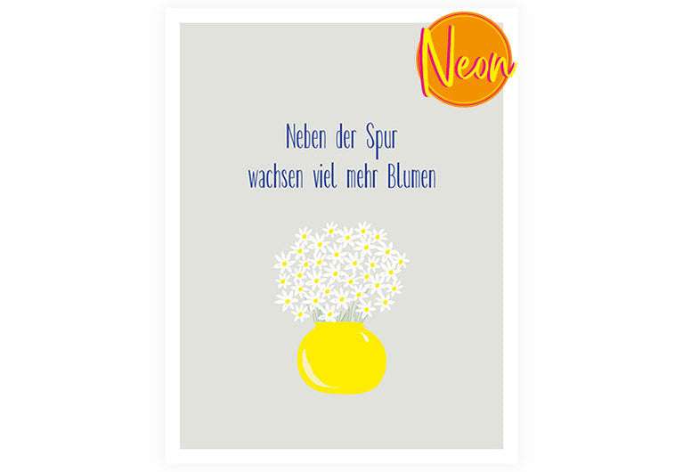 Neben der Spur | AuriCard | Neon Postkarte