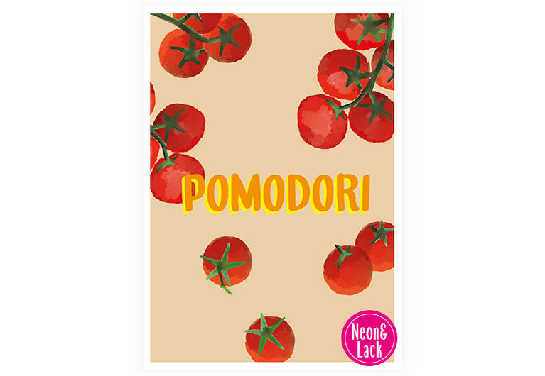 Pomodori | Neon Postkarte | Gruß