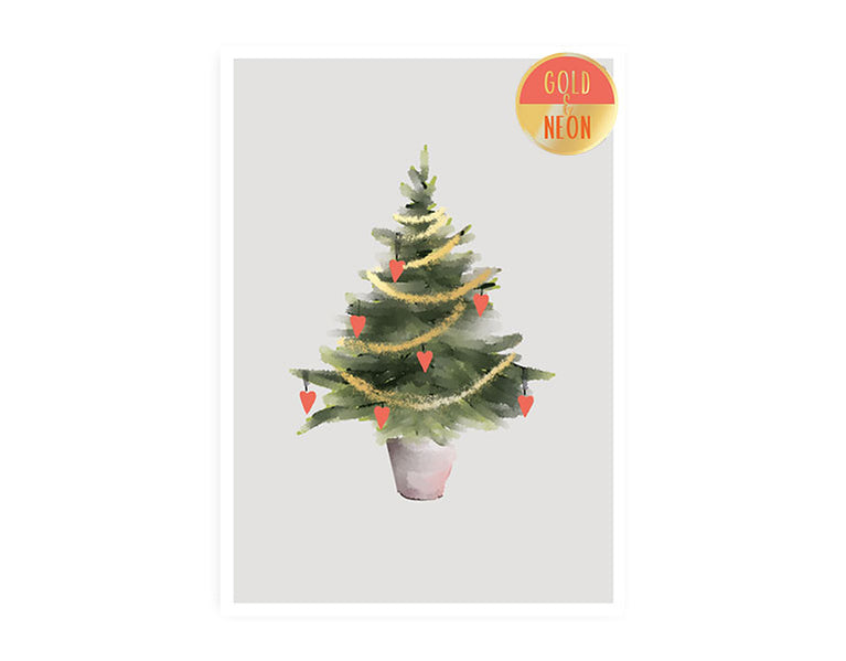 Tannenbaum | Neon Postkarte | Weihnachten